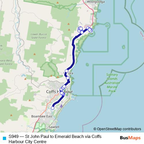 S949 bus Line Map