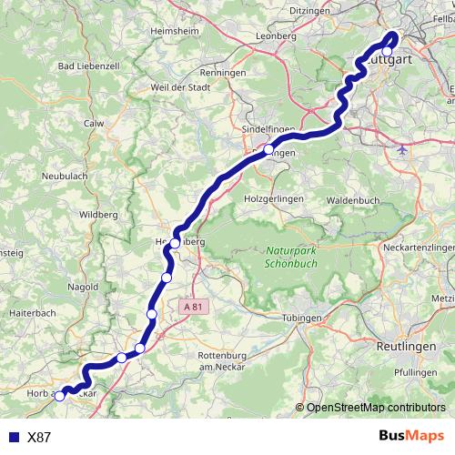 X87 rail Line Map