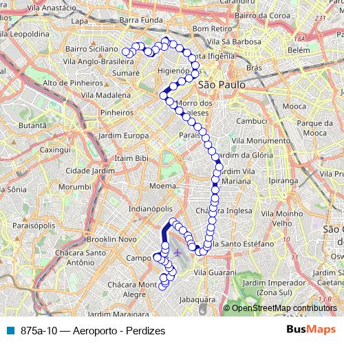 875a-10 bus Line Map