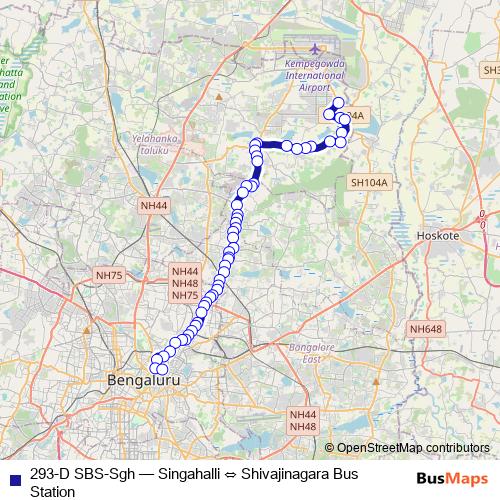 293-D SBS-Sgh bus Line Map
