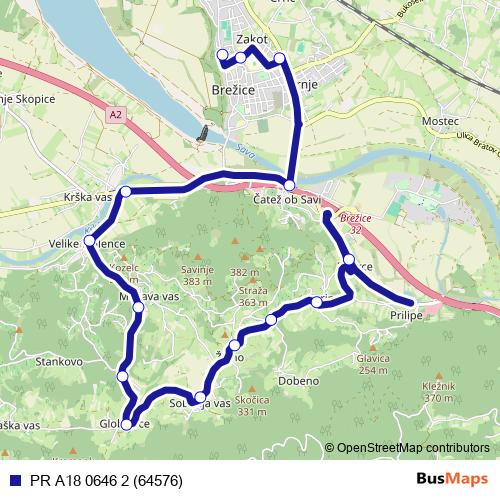 PR A18 0646 2 (64576) bus Line Map