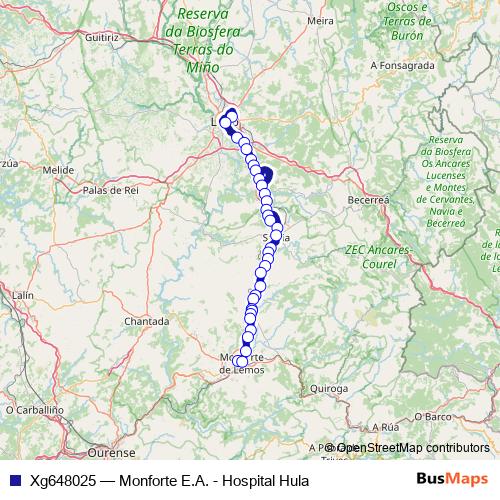 Xg648025 bus Line Map