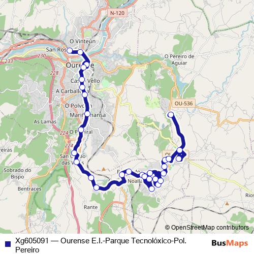 Xg605091 bus Line Map