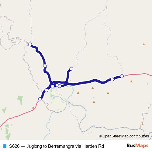 S626 bus Line Map