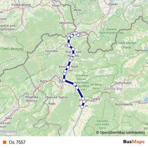 Os 7557 rail Line Map