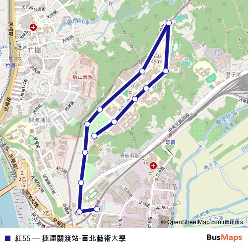 紅55 bus Line Map