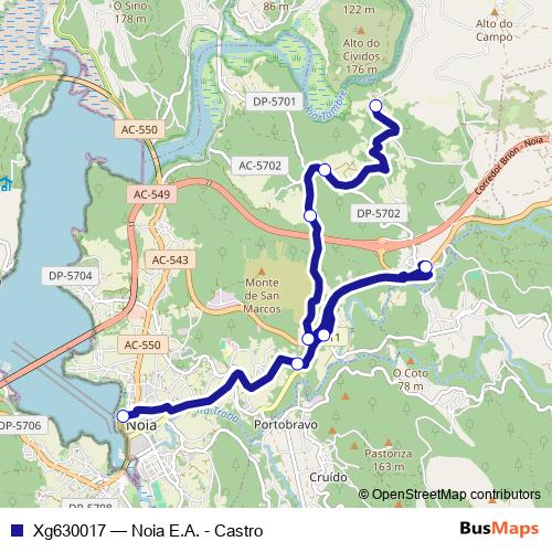 Xg630017 bus Line Map