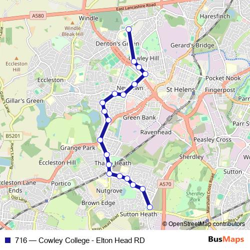 716 bus Line Map