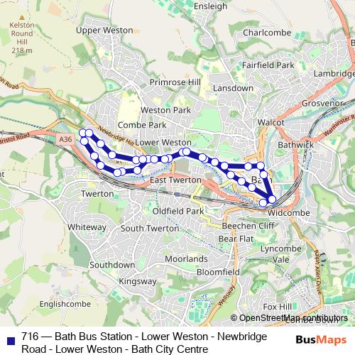 716 bus Line Map