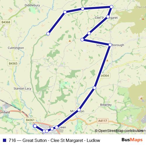 716 bus Line Map