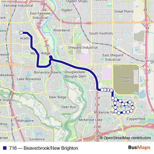 716 bus Line Map