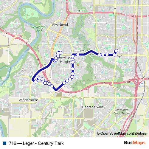 716 bus Line Map