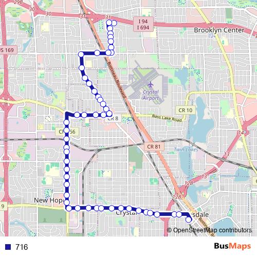 716 bus Line Map
