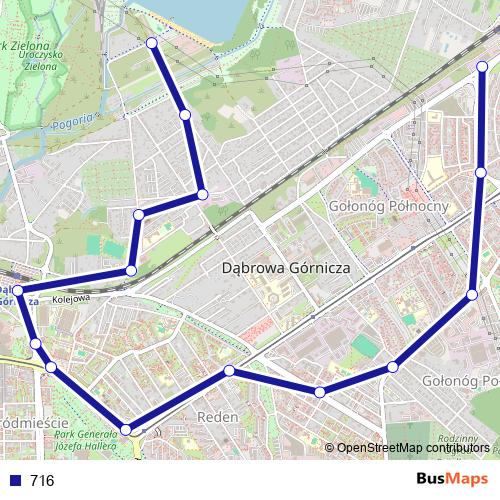 716 bus Line Map