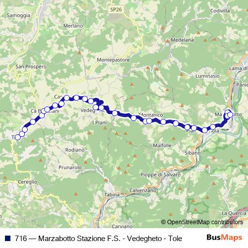 716 bus Line Map