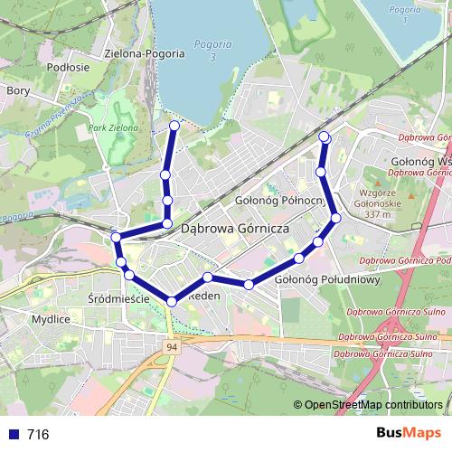 716 bus Line Map