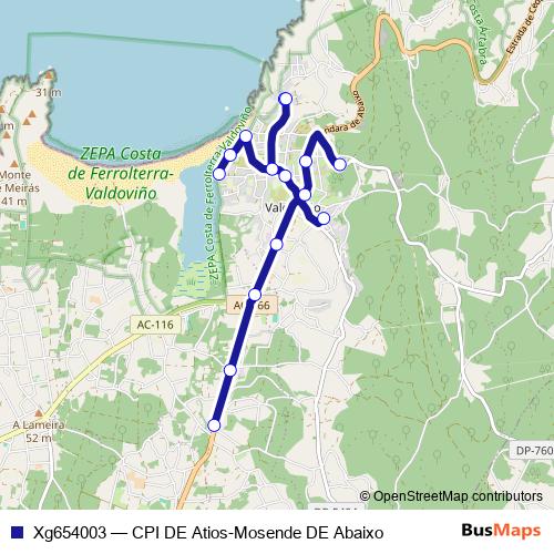 Xg654003 bus Line Map