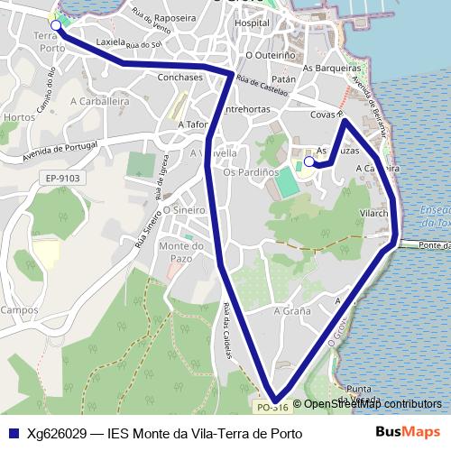 Xg626029 bus Line Map