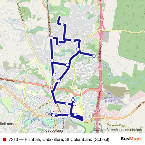 7213 bus Line Map