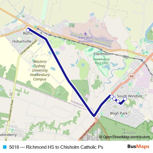 5018 bus Line Map