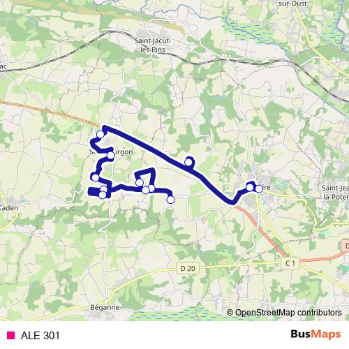 ALE 301 bus Line Map
