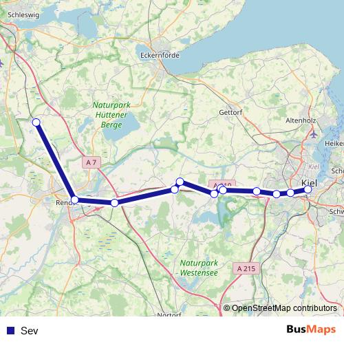 Sev bus Line Map
