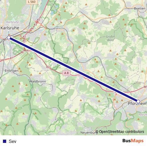 Sev bus Line Map