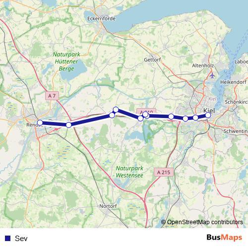 Sev bus Line Map