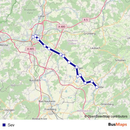 Sev bus Line Map