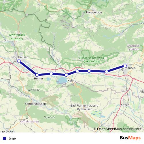 Sev bus Line Map