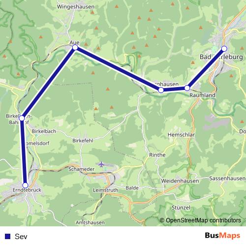 Sev bus Line Map