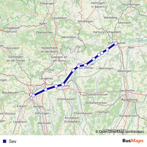 Sev bus Line Map