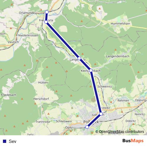Sev bus Line Map