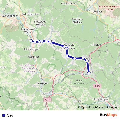 Sev bus Line Map