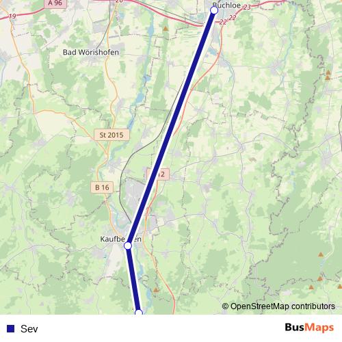 Sev bus Line Map