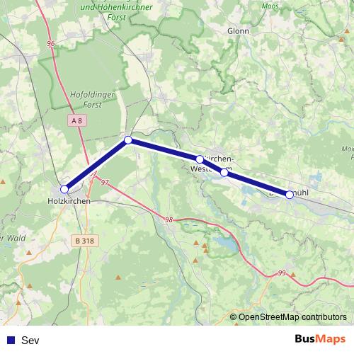 Sev bus Line Map