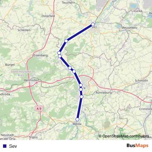 Sev bus Line Map