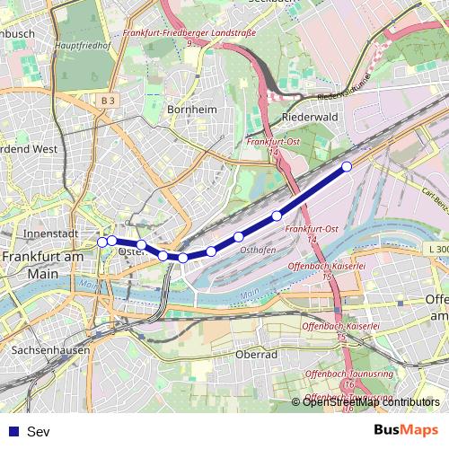 Sev bus Line Map