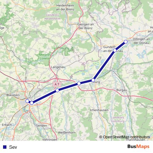 Sev bus Line Map