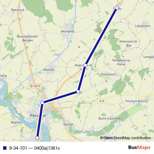 9-34-101 bus Line Map