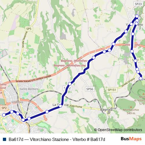 Ba617d bus Line Map