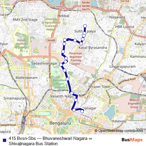 415 Bvsn-Sbs bus Line Map