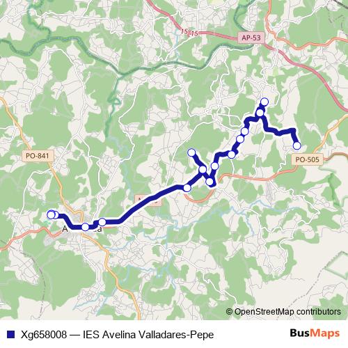 Xg658008 bus Line Map