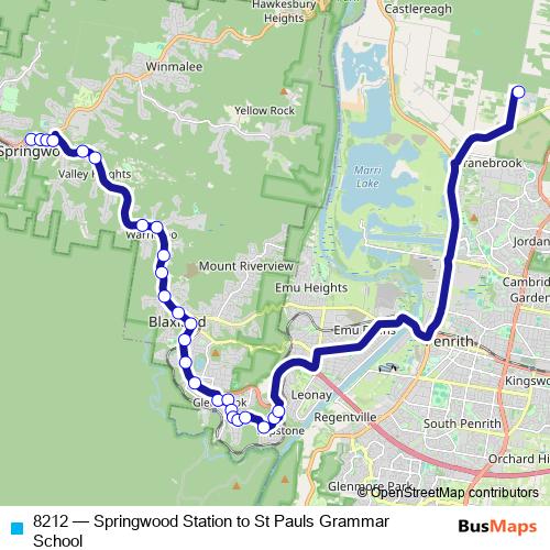 8212 bus Line Map