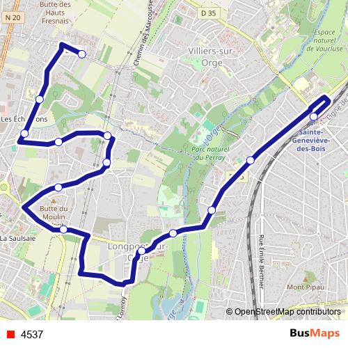 4537 bus Line Map