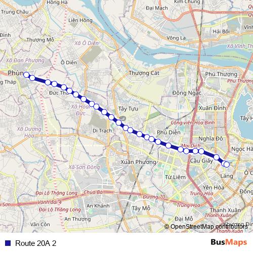 Route 20A 2 bus Line Map