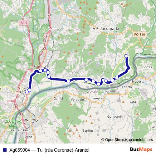 Xg859004 bus Line Map
