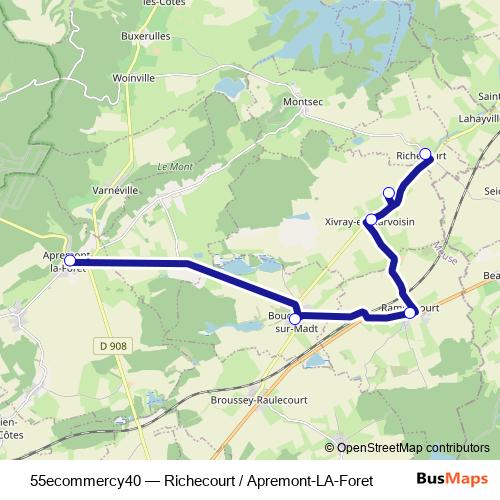 55ecommercy40 bus Line Map