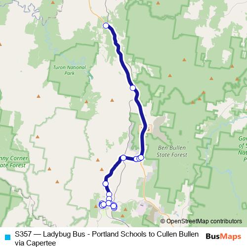 S357 bus Line Map