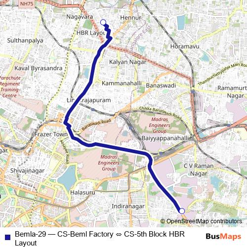 Bemla-29 bus Line Map